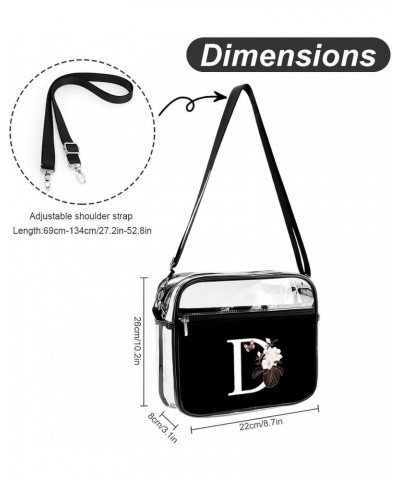 D Clear Crossbody Shoulder Purse Bag for Men Women, Stadium Clear Messenger Bag $14.74 Crossbody Bags