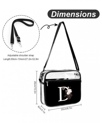 D Clear Crossbody Shoulder Purse Bag for Men Women, Stadium Clear Messenger Bag $14.74 Crossbody Bags