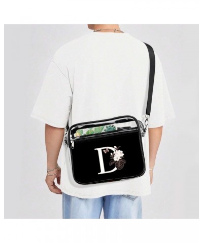 D Clear Crossbody Shoulder Purse Bag for Men Women, Stadium Clear Messenger Bag $14.74 Crossbody Bags