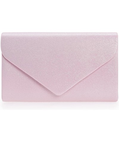 Women PU Clutch Glittering Evening Bag Formal Handbag Wedding Cocktail Prom Party Purse Pink $16.00 Evening Bags