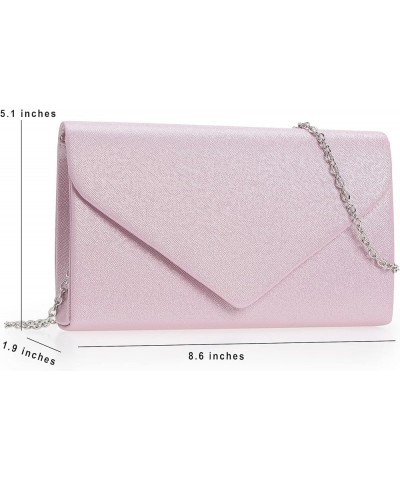 Women PU Clutch Glittering Evening Bag Formal Handbag Wedding Cocktail Prom Party Purse Pink $16.00 Evening Bags