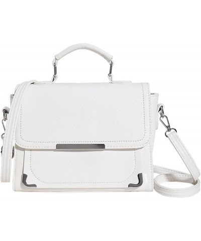 Durable PU Handbag Exquisite Craftsmanship Crossbody Shoulder Bags Perfect for Everyday Use White $14.01 Crossbody Bags