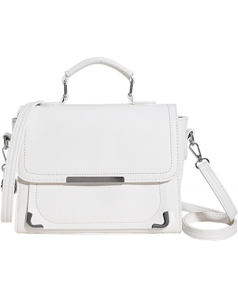 Durable PU Handbag Exquisite Craftsmanship Crossbody Shoulder Bags Perfect for Everyday Use White $14.01 Crossbody Bags