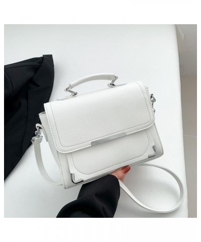 Durable PU Handbag Exquisite Craftsmanship Crossbody Shoulder Bags Perfect for Everyday Use White $14.01 Crossbody Bags