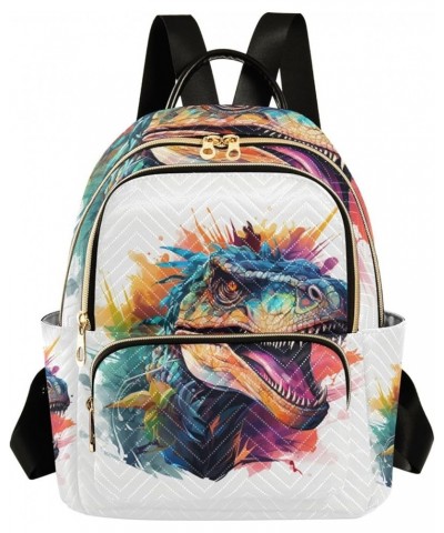 Small Backpack Purse for Women, Watercolor Dinosaur Travel Bag Casual Daypack Shoulder Bag Medium $20.87 Backpacks