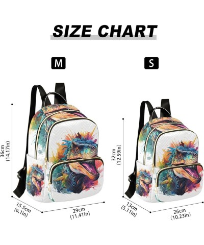 Small Backpack Purse for Women, Watercolor Dinosaur Travel Bag Casual Daypack Shoulder Bag Medium $20.87 Backpacks