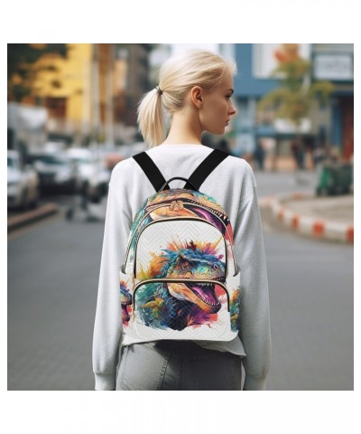 Small Backpack Purse for Women, Watercolor Dinosaur Travel Bag Casual Daypack Shoulder Bag Medium $20.87 Backpacks