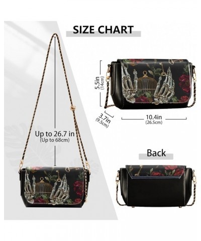 Crossbody Bags for Women Trendy Women's Black Shoulder Bag Small PU Leather Flap Cross Body Bag Handbags Pattern5 $22.54 Cros...