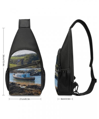 Malibu Boats Shoulder Bag Crossbody Backpack Men And Women Outdoor Travel Lightweight Shoulder Bag One Size $14.19 Shoulder Bags