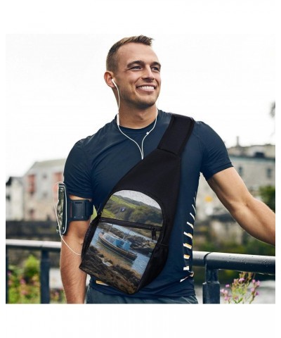 Malibu Boats Shoulder Bag Crossbody Backpack Men And Women Outdoor Travel Lightweight Shoulder Bag One Size $14.19 Shoulder Bags