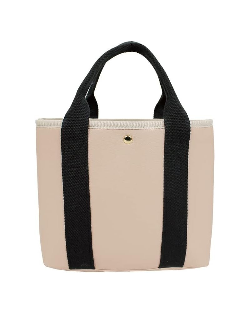 Faux Leather Zipper Divider Tote Be/Bk $15.05 Totes