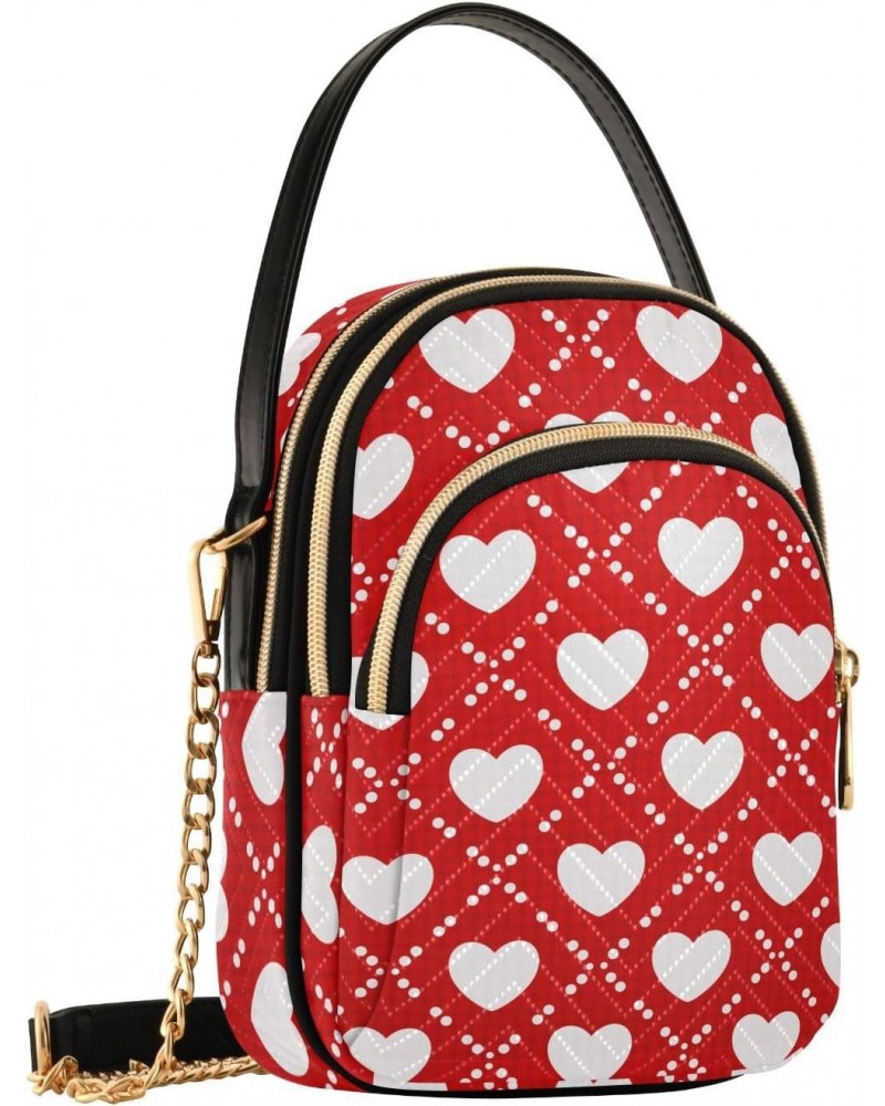 Valentine's Day Red Herat Crossbody Bags for Women Small Sling Cross Body Bag Fanny Packs Mini Wallet Phone Purse $9.03 Cross...