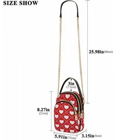 Valentine's Day Red Herat Crossbody Bags for Women Small Sling Cross Body Bag Fanny Packs Mini Wallet Phone Purse $9.03 Cross...