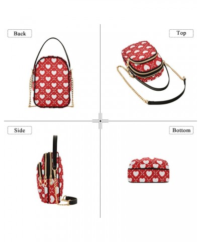 Valentine's Day Red Herat Crossbody Bags for Women Small Sling Cross Body Bag Fanny Packs Mini Wallet Phone Purse $9.03 Cross...