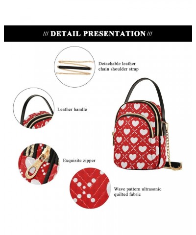 Valentine's Day Red Herat Crossbody Bags for Women Small Sling Cross Body Bag Fanny Packs Mini Wallet Phone Purse $9.03 Cross...