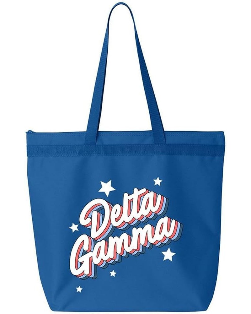 Delta Gamma Flashback Tote Bag Royal Blue $15.52 Totes