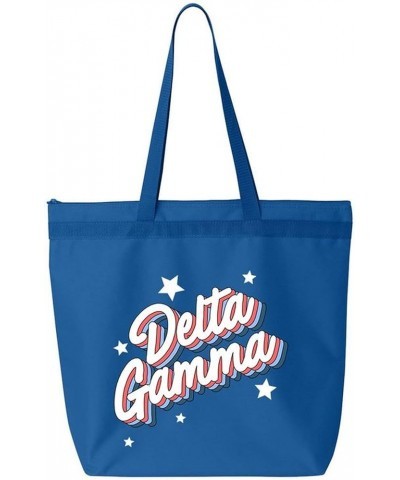 Delta Gamma Flashback Tote Bag Royal Blue $15.52 Totes