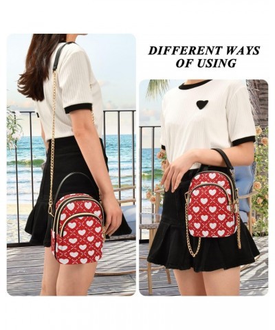 Valentine's Day Red Herat Crossbody Bags for Women Small Sling Cross Body Bag Fanny Packs Mini Wallet Phone Purse $9.03 Cross...