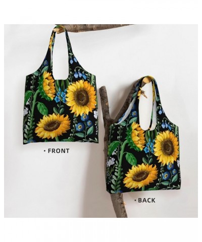 Sunflowers Single Shoulder Commuter Canvas Tote Bags For Women And Men Sunflowers 39 $9.01 Totes