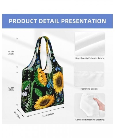 Sunflowers Single Shoulder Commuter Canvas Tote Bags For Women And Men Sunflowers 39 $9.01 Totes