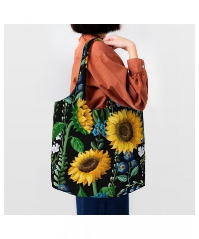 Sunflowers Single Shoulder Commuter Canvas Tote Bags For Women And Men Sunflowers 39 $9.01 Totes