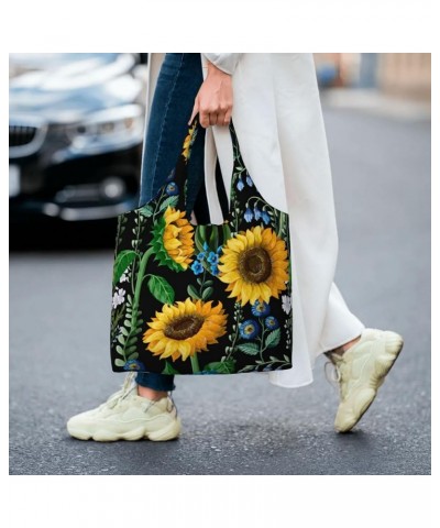 Sunflowers Single Shoulder Commuter Canvas Tote Bags For Women And Men Sunflowers 39 $9.01 Totes