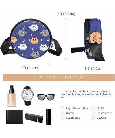 Colored Mandala Floral Pattern Crossbody Bag for Women Teen Girls Round Canvas Shoulder Bag Purse Tote Handbag Bag Multi03 $8...