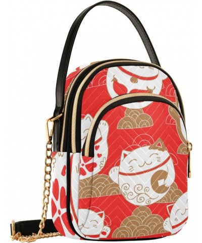 Red Cats Crossbody Bags for Women Travel Crossbody Bags Cell Phone Bag with Chain Strap for Gifts $10.40 Crossbody Bags