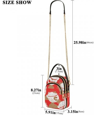 Red Cats Crossbody Bags for Women Travel Crossbody Bags Cell Phone Bag with Chain Strap for Gifts $10.40 Crossbody Bags