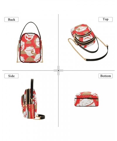 Red Cats Crossbody Bags for Women Travel Crossbody Bags Cell Phone Bag with Chain Strap for Gifts $10.40 Crossbody Bags