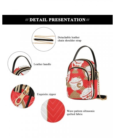 Red Cats Crossbody Bags for Women Travel Crossbody Bags Cell Phone Bag with Chain Strap for Gifts $10.40 Crossbody Bags