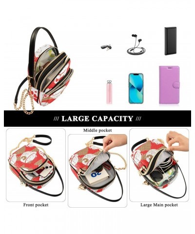 Red Cats Crossbody Bags for Women Travel Crossbody Bags Cell Phone Bag with Chain Strap for Gifts $10.40 Crossbody Bags