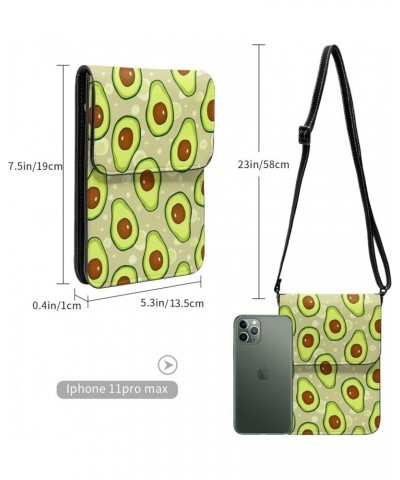 Womens Crossbody Bags Flower Pattern Phone Bag Wallet Purses Adjustable Strap Avocado Pattern (1)2 $19.43 Crossbody Bags