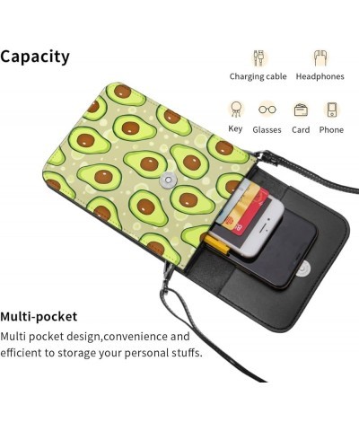 Womens Crossbody Bags Flower Pattern Phone Bag Wallet Purses Adjustable Strap Avocado Pattern (1)2 $19.43 Crossbody Bags