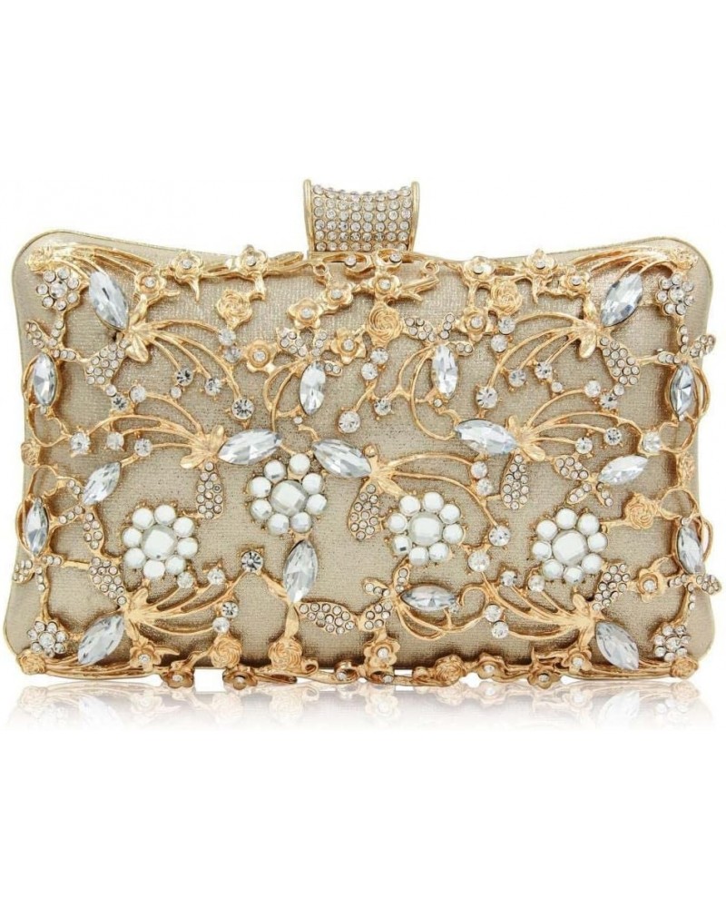 Ladies Banquet Clutch Bag Dress Evening Bag for Party Wedding, Night Handbag with Rhinestones for Women (Color : Silver) Gold...