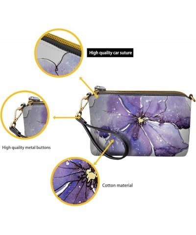 Crossbody Bag for Women Shoulder Bags Medium Travel Purses Leather Wristlet Clutch Purse Bright Blossom Floral $16.34 Crossbo...