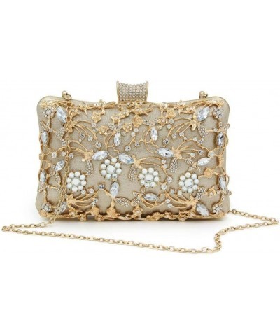 Ladies Banquet Clutch Bag Dress Evening Bag for Party Wedding, Night Handbag with Rhinestones for Women (Color : Silver) Gold...