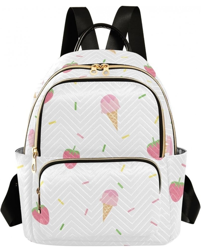 Mini Backpack Purse for Women Lightweight Girls Small Size Strawberry Ice Cream School Teens College Traveling Small $13.20 B...