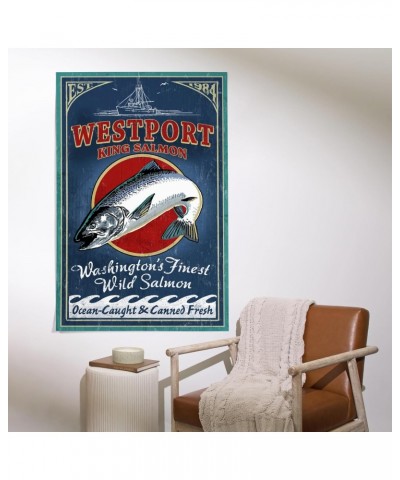 36x54 Inch Giclee Art Print Wall Decor, Westport, King Salmon Vintage Sign $36.00 Totes