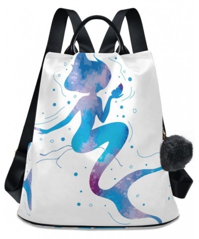 Colorful Mermaid Backpack Purse for Women Anti-theft Fashion Ladies Back Pack Casual Travel Bag $16.00 Backpacks