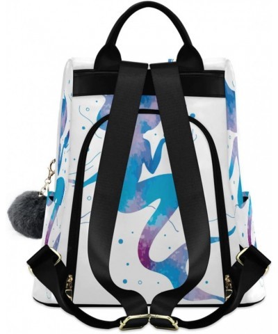 Colorful Mermaid Backpack Purse for Women Anti-theft Fashion Ladies Back Pack Casual Travel Bag $16.00 Backpacks