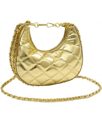 Shoulder Bag for Women Cute Crescent Pouch Hobo Bag Mini Clutch Tote Bag Purse Gold $16.95 Totes