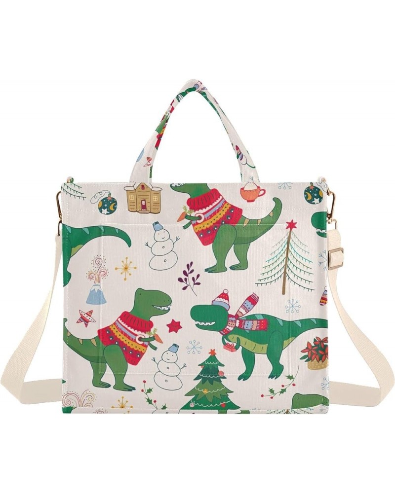 Shoulder Purse Women Cute Penguins Teal Christmas Travel Tote Bags Aesthetic Tote Bags Large Purse Satchels Dinosaur Christma...