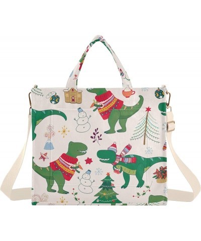 Shoulder Purse Women Cute Penguins Teal Christmas Travel Tote Bags Aesthetic Tote Bags Large Purse Satchels Dinosaur Christma...