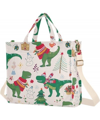 Shoulder Purse Women Cute Penguins Teal Christmas Travel Tote Bags Aesthetic Tote Bags Large Purse Satchels Dinosaur Christma...