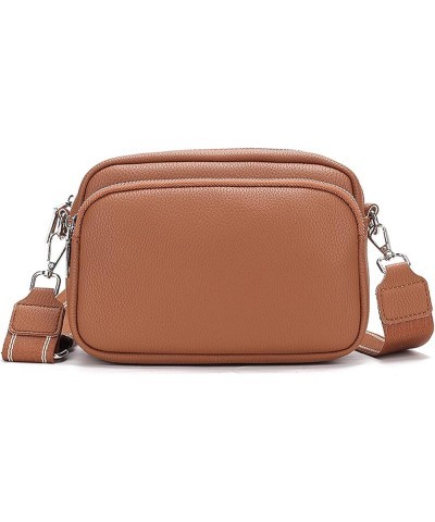 Bag Ladies Crossbody Bags Small Cross Shoulder Bags Women Multi Pockets Satchel Bag Brown Brown $24.61 Totes