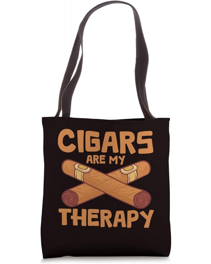 Cigar Smoker - Cigars Are My Therapy Tote Bag $11.27 Totes