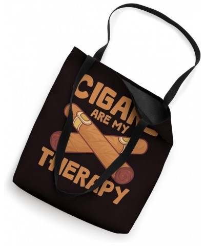 Cigar Smoker - Cigars Are My Therapy Tote Bag $11.27 Totes