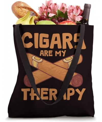 Cigar Smoker - Cigars Are My Therapy Tote Bag $11.27 Totes