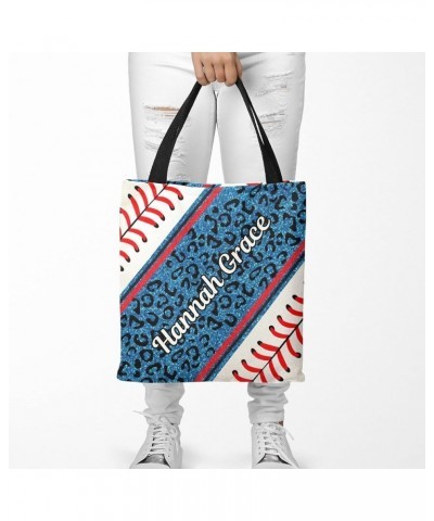 Custom Name Baseball Reusable Christmas Tote Bags, Bags for New Year's Shopping, Christmas Surprise, Xmas Party Multi 8th $12...